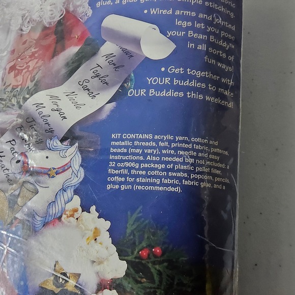 Dimensions Jolly St. Nick Bean Buddies Craft Kit Christmas Santa 18 Inch - Picture 6 of 9